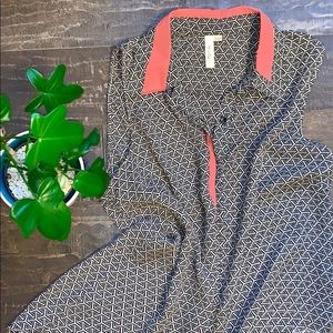 Geometric Print Sheer Tank